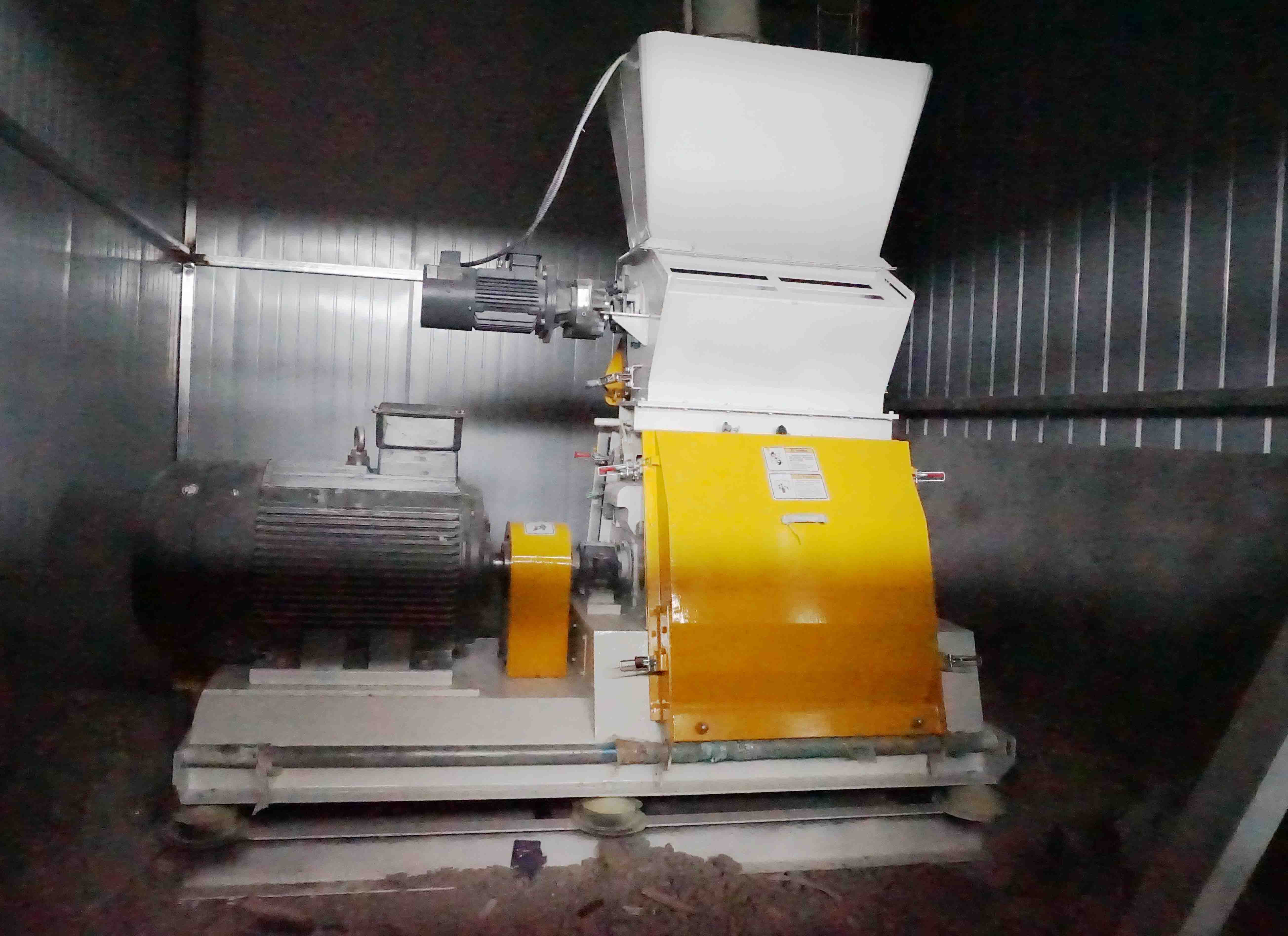 Drop type hammer mill installation site